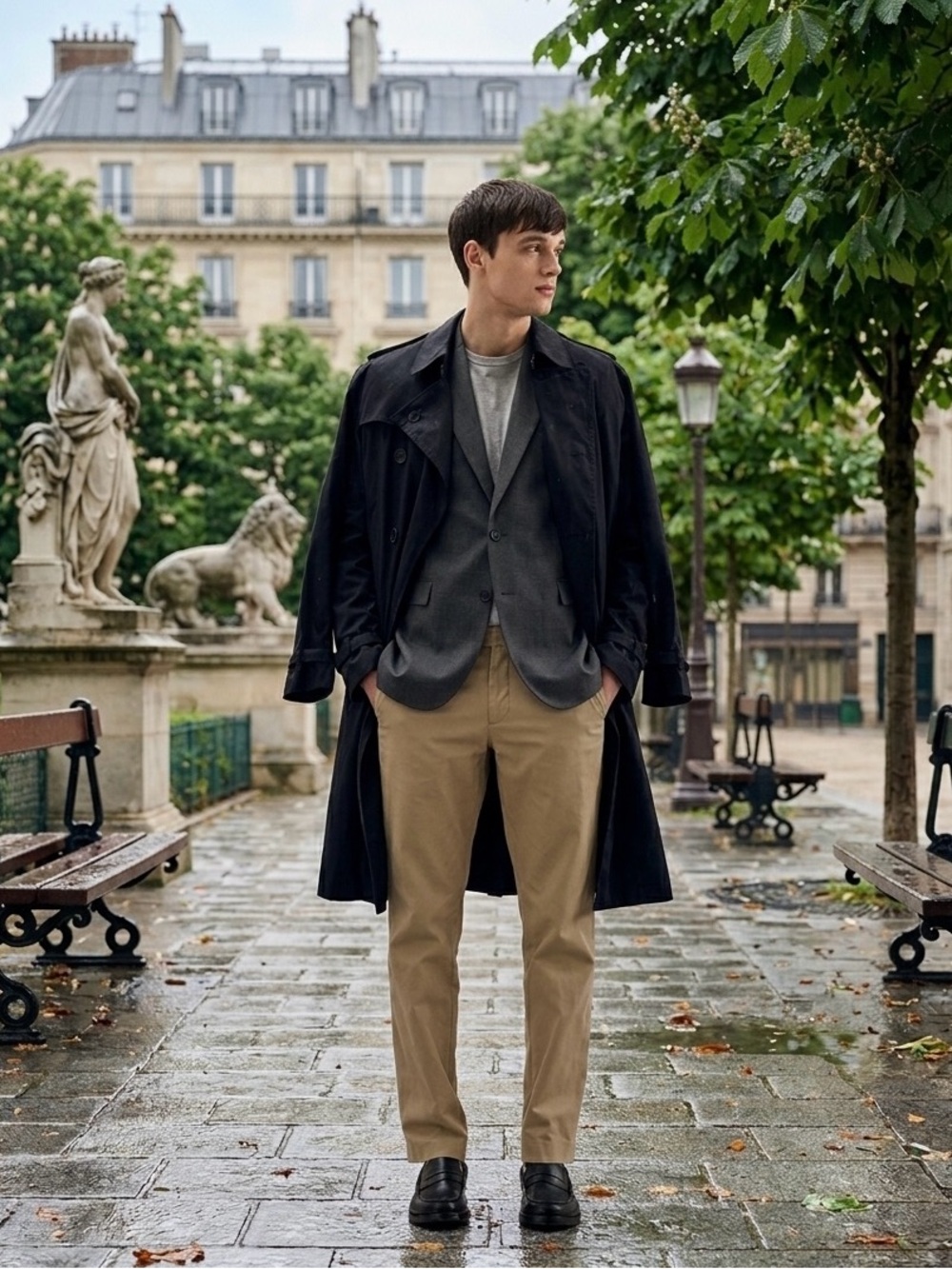 Quince Long Navy Trench